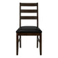 Una Espresso & Black PU Seat Dining Chair (Set of 2) | Ortholuxe Home - Photo 3