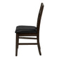 Una Espresso & Black PU Seat Dining Chair (Set of 2) | Ortholuxe Home - Photo 4