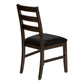 Una Espresso & Black PU Seat Dining Chair (Set of 2) | Ortholuxe Home - Photo 5