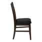 Una Espresso & Black PU Seat Dining Chair (Set of 2) | Ortholuxe Home - Photo 6