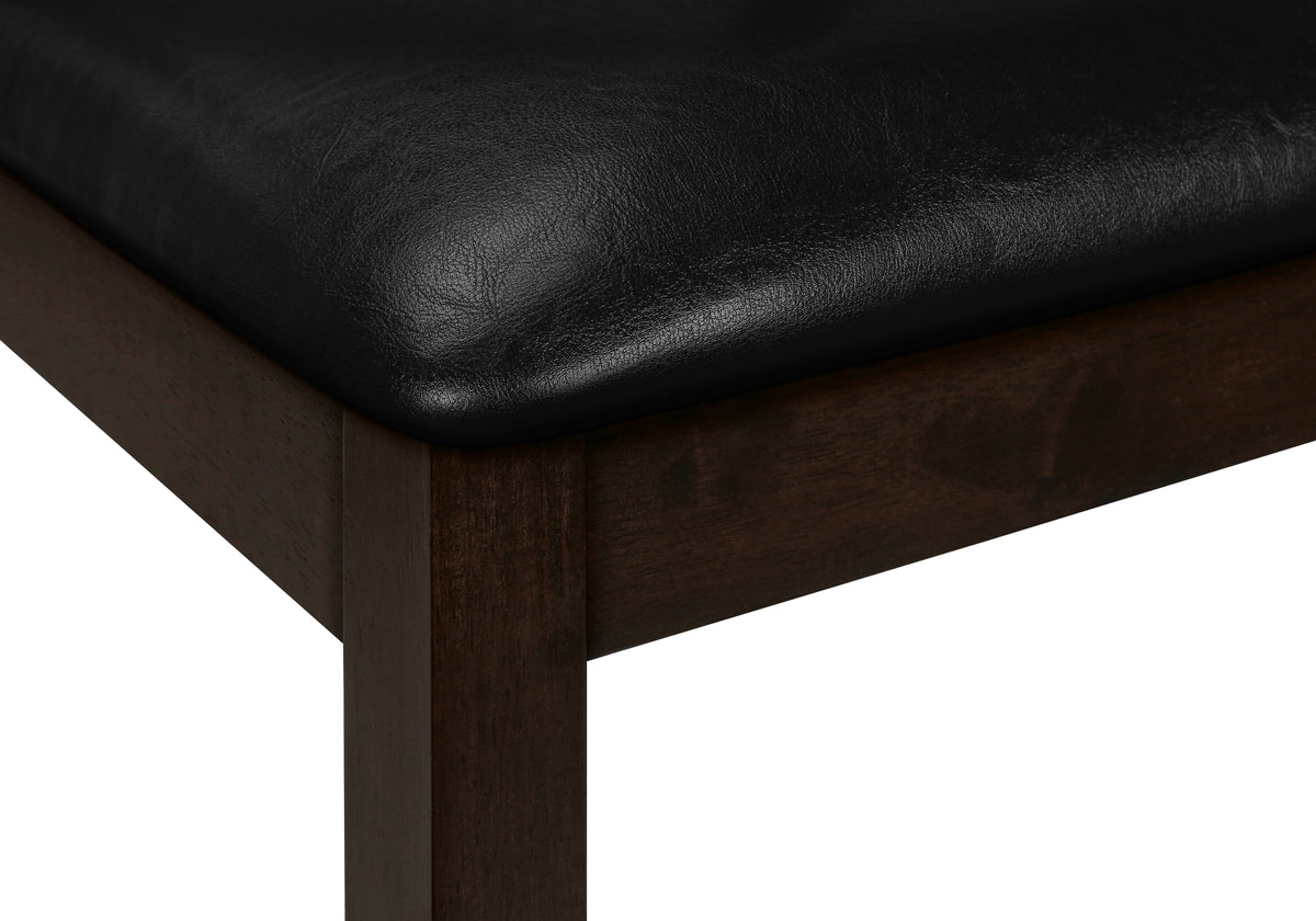 Una Espresso & Black PU Seat Dining Chair (Set of 2) | Ortholuxe Home - Photo 8