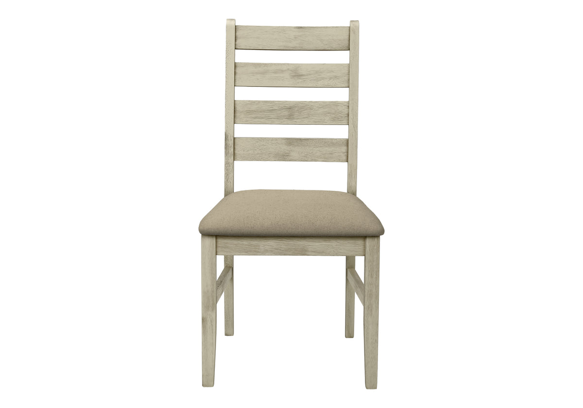 Una Upholstered Beige Fabric Dining Chair (Set of 2) | Ortholuxe Home - Photo 3