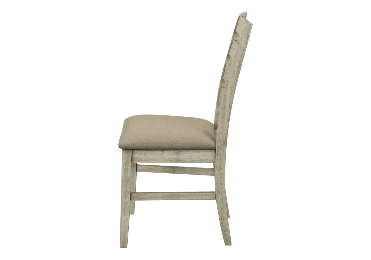 Una Upholstered Beige Fabric Dining Chair (Set of 2) | Ortholuxe Home - Photo 4