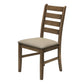 Valen Upholstered Brown Fabric Dining Chair (Set of 2) | Ortholuxe Home - Photo 2