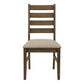 Valen Upholstered Brown Fabric Dining Chair (Set of 2) | Ortholuxe Home - Photo 3