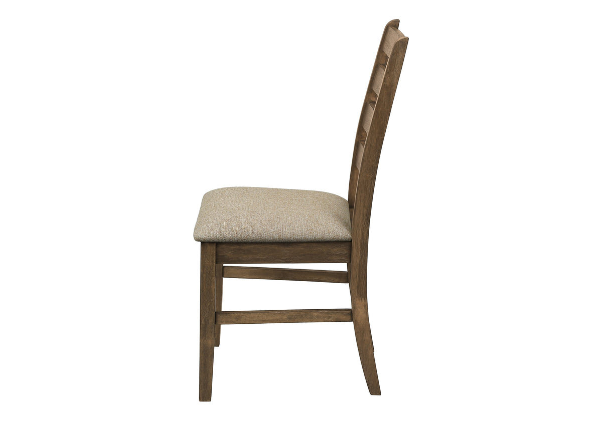 Valen Upholstered Brown Fabric Dining Chair (Set of 2) | Ortholuxe Home - Photo 4