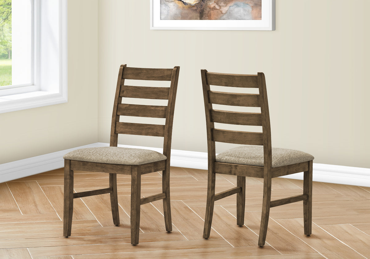 Valen Upholstered Brown Fabric Dining Chair (Set of 2) | Ortholuxe Home