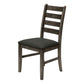 Valen Upholstered Dark Grey Fabric Dining Chair (Set of 2) | Ortholuxe Home - Photo 2