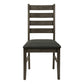 Valen Upholstered Dark Grey Fabric Dining Chair (Set of 2) | Ortholuxe Home - Photo 3