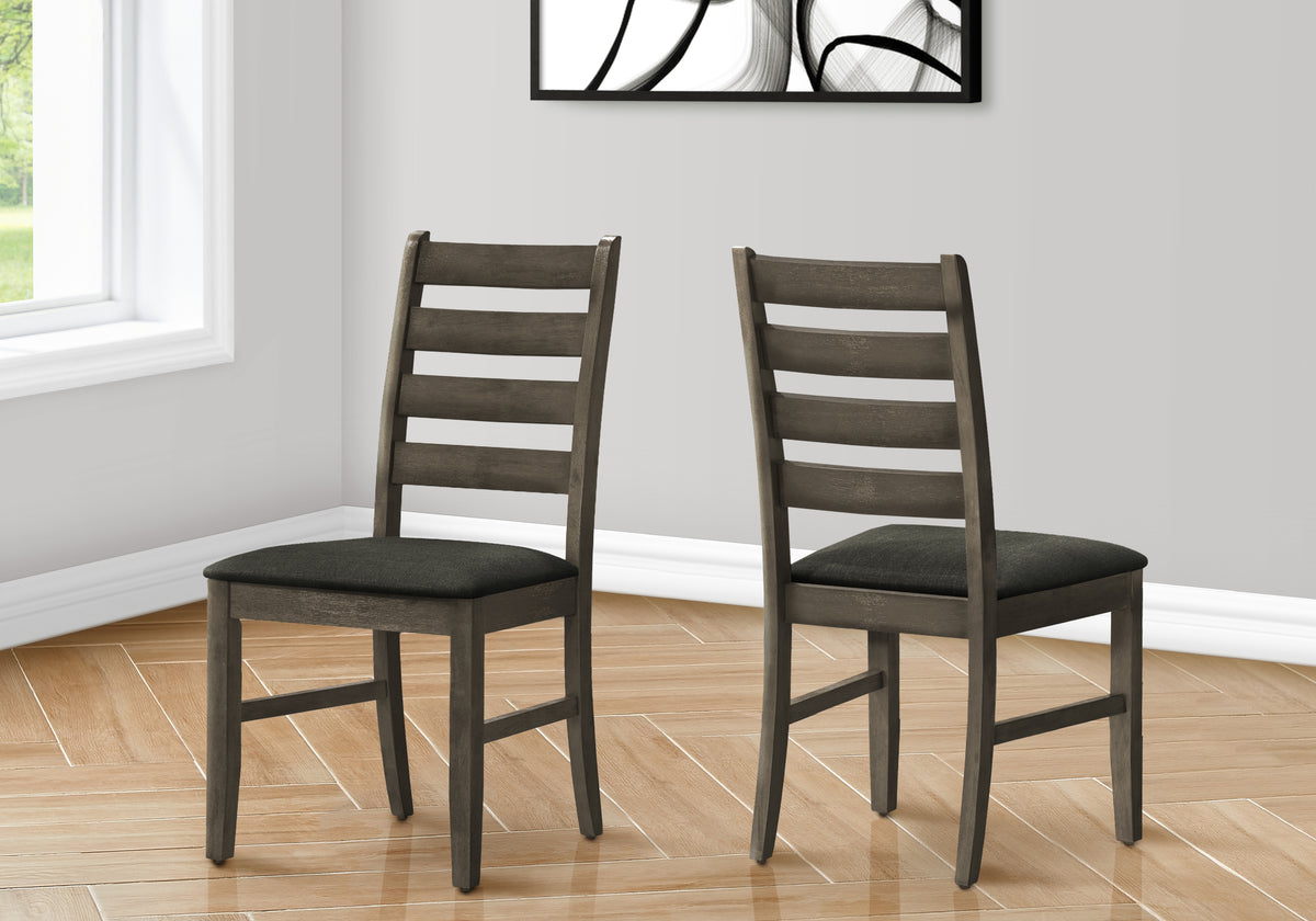 Valen Upholstered Dark Grey Fabric Dining Chair (Set of 2) | Ortholuxe Home