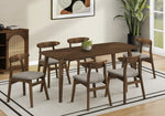 Adele Brown Walnut Veneer Dining Table | Ortholuxe Home