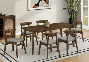 Adele Brown Walnut Veneer Dining Table | Ortholuxe Home
