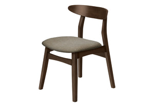 Adele Brown Walnut & Beige Fabric Dining Chair (Set of 2) | Ortholuxe Home - Photo 2