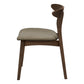 Adele Brown Walnut & Beige Fabric Dining Chair (Set of 2) | Ortholuxe Home - Photo 4
