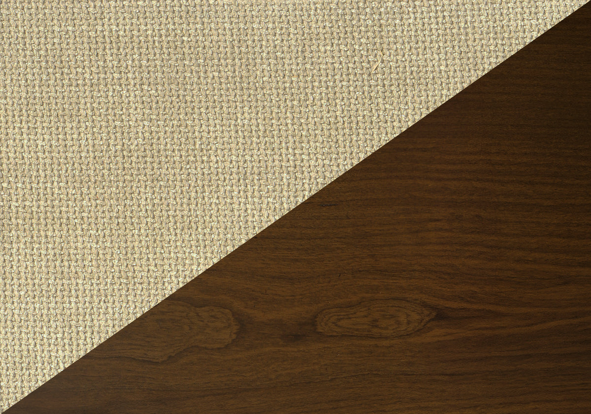 Adele Brown Walnut & Sand Fabric Dining Chair (Set of 2) | Ortholuxe Home - Photo 3