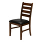 Bianca Dark Brown PU Seat Dining Chair (Set of 2) | Ortholuxe Home - Photo 3