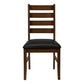 Bianca Dark Brown PU Seat Dining Chair (Set of 2) | Ortholuxe Home - Photo 4