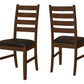 Bianca Dark Brown PU Seat Dining Chair (Set of 2) | Ortholuxe Home - Photo 5