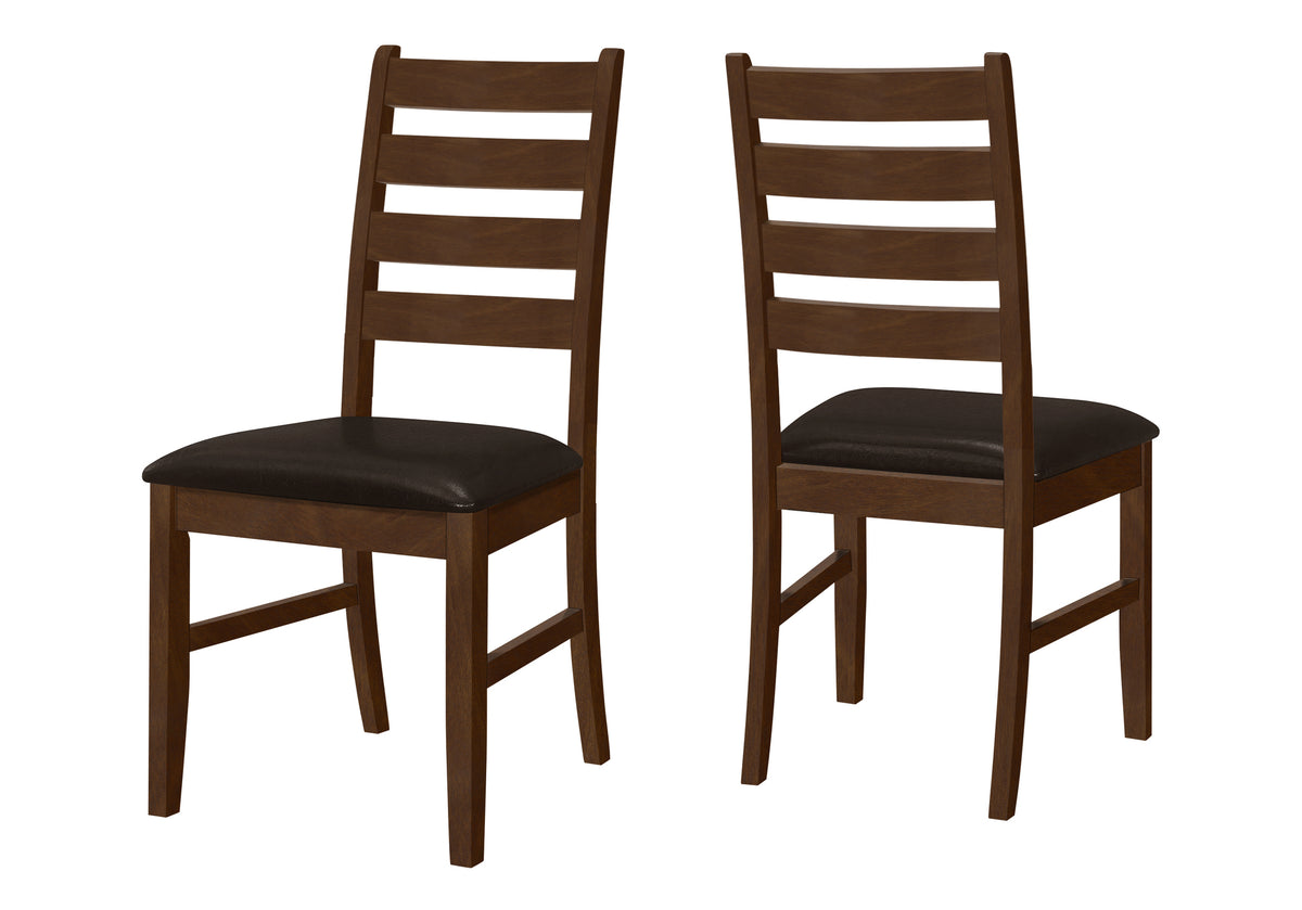 Bianca Dark Brown PU Seat Dining Chair (Set of 2) | Ortholuxe Home - Photo 5