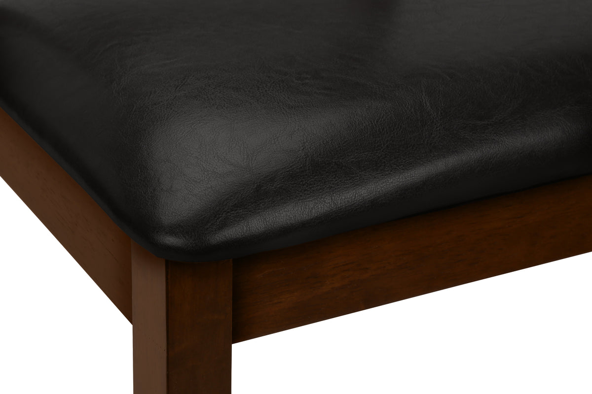 Bianca Dark Brown PU Seat Dining Chair (Set of 2) | Ortholuxe Home - Photo 10