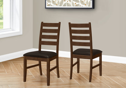 Bianca Dark Brown PU Seat Dining Chair (Set of 2) | Ortholuxe Home