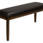 Bianca Dark Brown PU Seat Bench | Ortholuxe Home - Photo 3