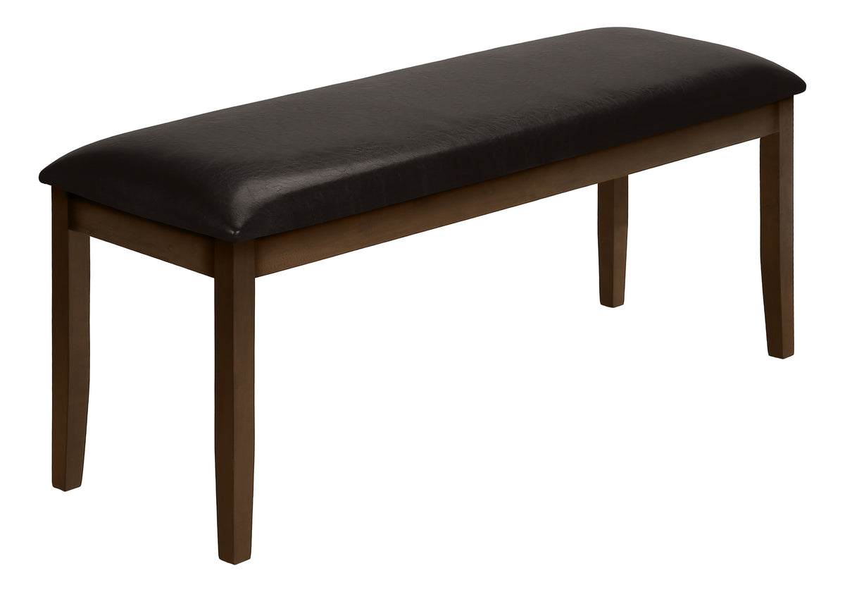 Bianca Dark Brown PU Seat Bench | Ortholuxe Home - Photo 3