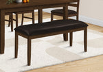 Bianca Dark Brown PU Seat Bench | Ortholuxe Home
