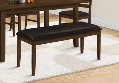 Bianca Dark Brown PU Seat Bench | Ortholuxe Home