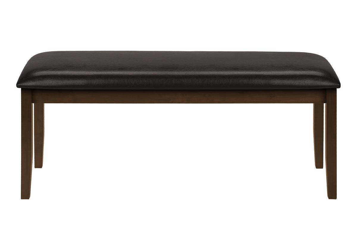 Bianca Dark Brown PU Seat Bench | Ortholuxe Home - Photo 4