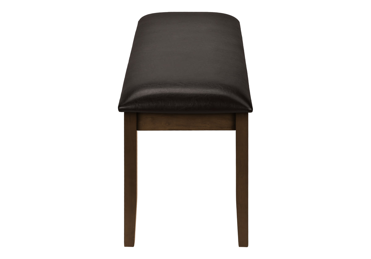 Bianca Dark Brown PU Seat Bench | Ortholuxe Home - Photo 5