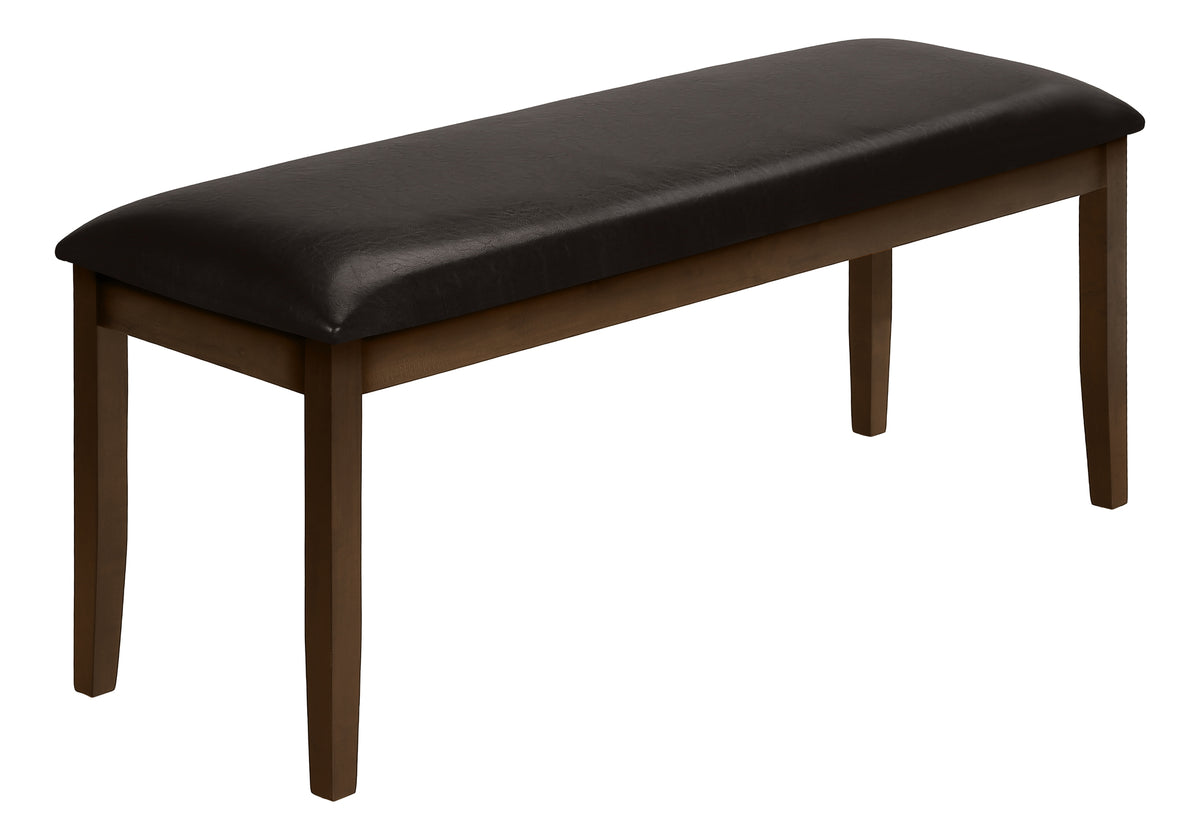 Bianca Dark Brown PU Seat Bench | Ortholuxe Home - Photo 6
