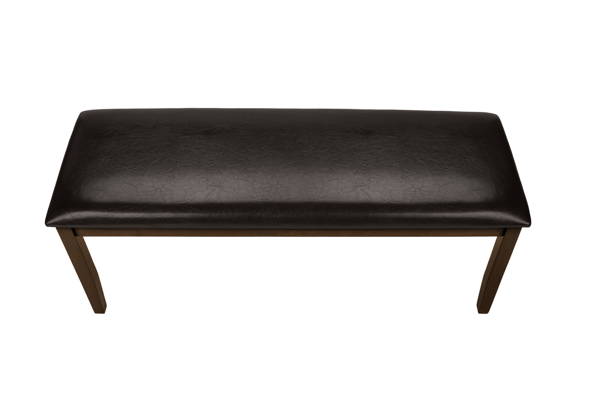Bianca Dark Brown PU Seat Bench | Ortholuxe Home - Photo 7