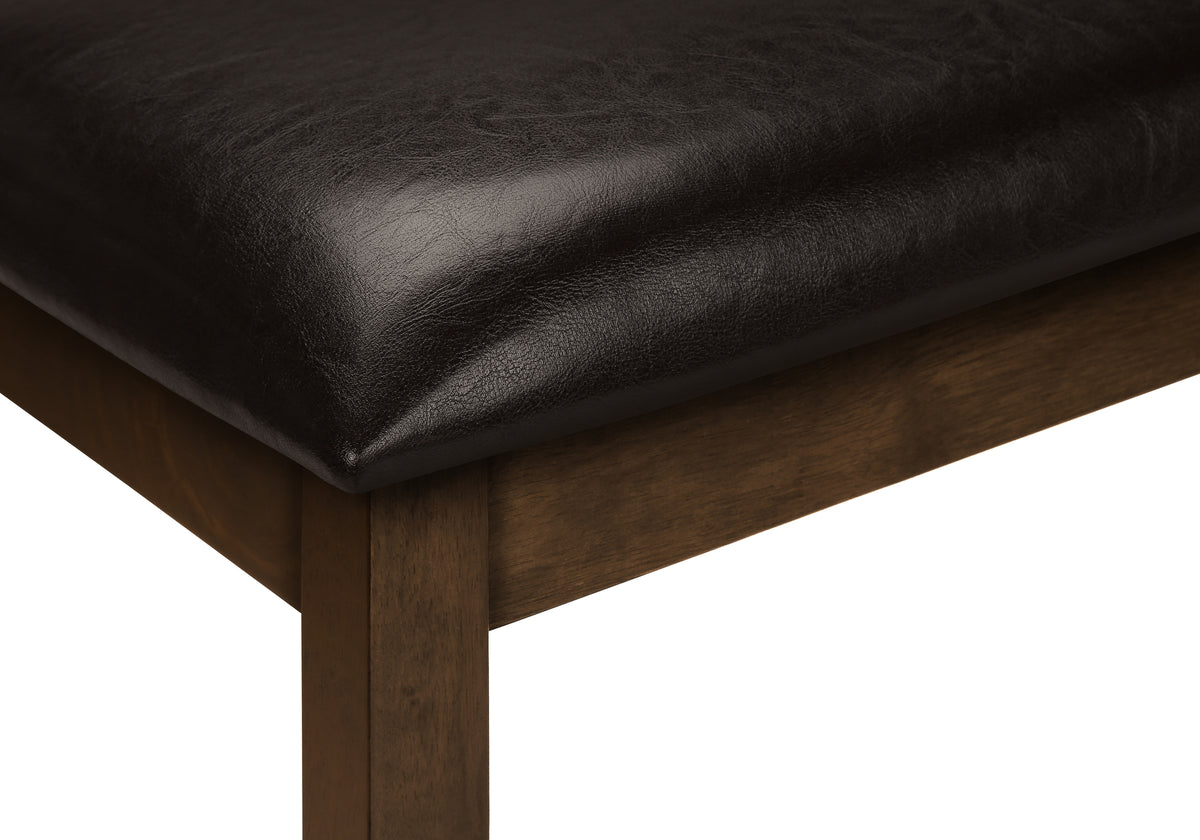 Bianca Dark Brown PU Seat Bench | Ortholuxe Home - Photo 8
