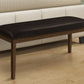 Bianca Dark Brown PU Seat Bench | Ortholuxe Home - Photo 2
