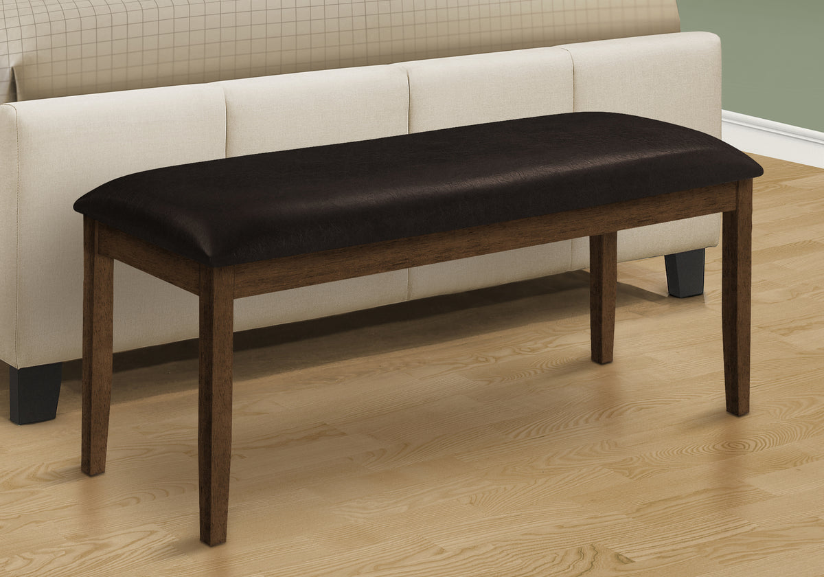 Bianca Dark Brown PU Seat Bench | Ortholuxe Home - Photo 2