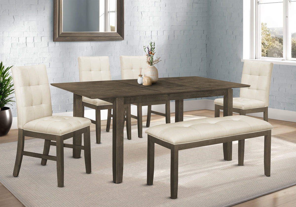 Bianca Grey Veneer Dining Table | Ortholuxe Home