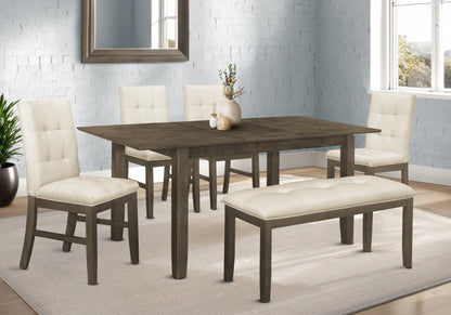 Bianca Grey Veneer Dining Table | Ortholuxe Home