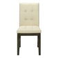 Bianca Grey & Cream Fabric Seat Dining Chair (Set of 2) | Ortholuxe Home - Photo 3