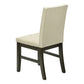 Bianca Grey & Cream Fabric Seat Dining Chair (Set of 2) | Ortholuxe Home - Photo 5