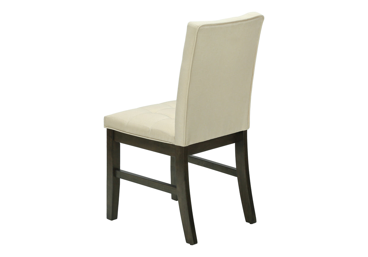 Bianca Grey & Cream Fabric Seat Dining Chair (Set of 2) | Ortholuxe Home - Photo 5