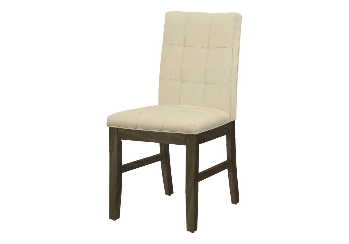 Bianca Grey & Cream Fabric Seat Dining Chair (Set of 2) | Ortholuxe Home - Photo 2