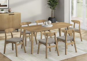 Cleo Light Walnut Veneer Dining Table | Ortholuxe Home