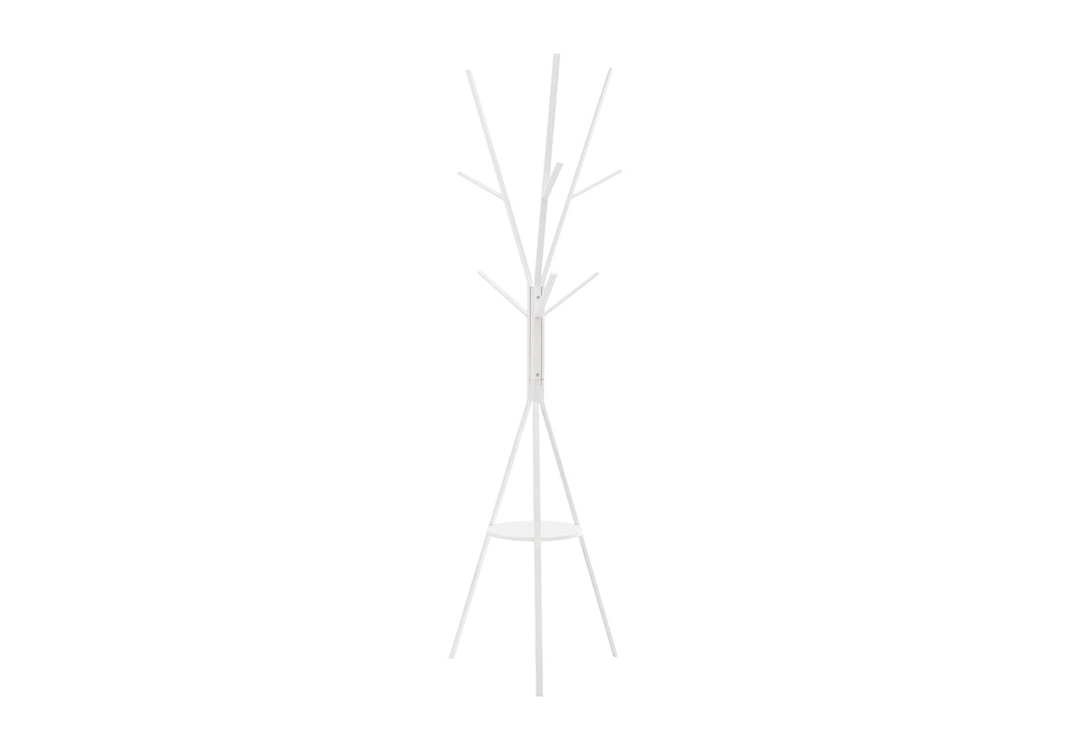 Elodie White Metal Contemporary Style Coat Rack | Ortholuxe Home - Photo 2