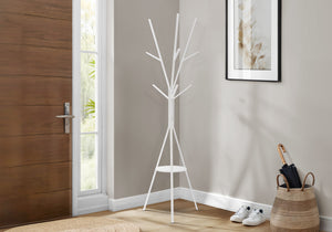 Elodie White Metal Contemporary Style Coat Rack | Ortholuxe Home