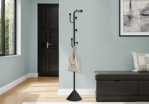 Gemma Satin Black Metal Contemporary Style Coat Rack | Ortholuxe Home