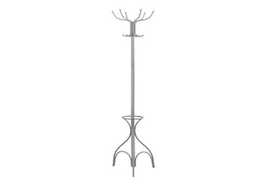 Helena Silver Metal Coat Rack with An Umbrella Holder | Ortholuxe Home - Photo 2