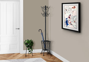 Josie Black Metal Coat Rack with An Umbrella Holder | Ortholuxe Home