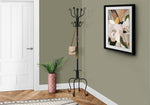 Josie Traditional Hammered Black Metal Coat Rack | Ortholuxe Home