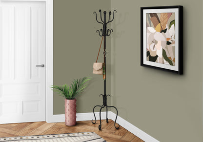 Josie Traditional Hammered Black Metal Coat Rack | Ortholuxe Home